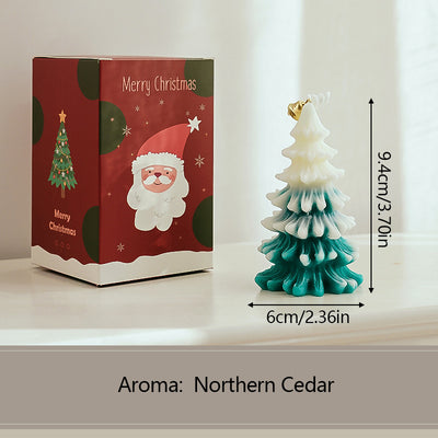 3D Xmas Tree Shaped Aromatherapy Candle for Holiday Decor