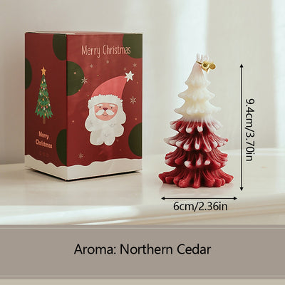 3D Xmas Tree Shaped Aromatherapy Candle for Holiday Decor