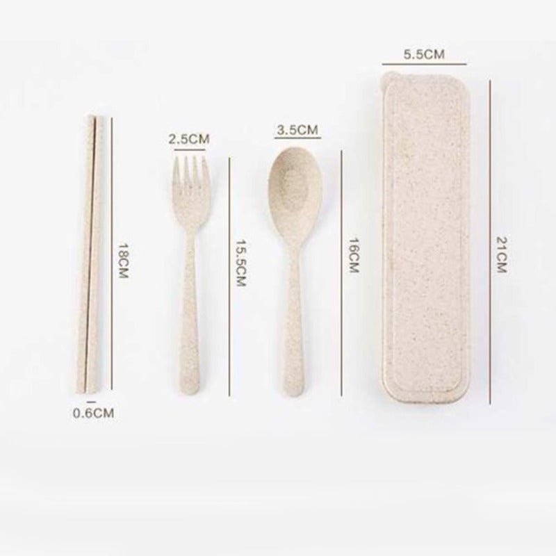 Portable Wheat Straw Tableware Set