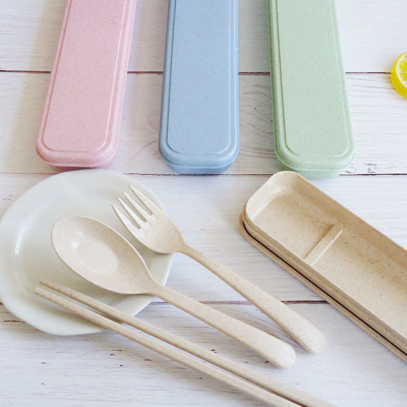 Portable Wheat Straw Tableware Set