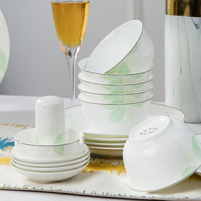 Porcelain Tableware Set for Modern Households