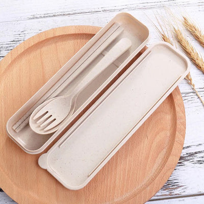 Portable Wheat Straw Tableware Set