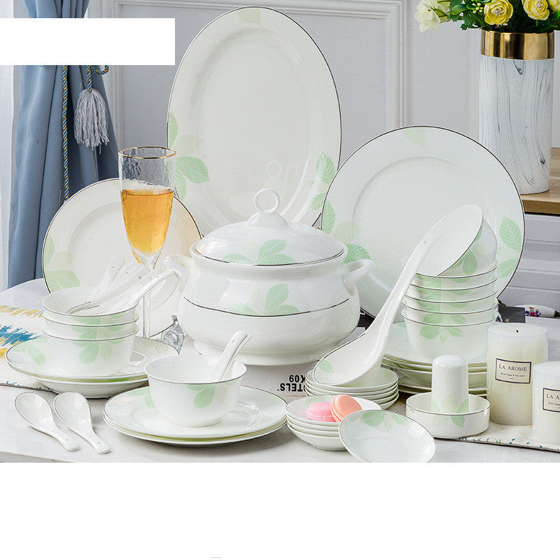 Porcelain Tableware Set for Modern Households