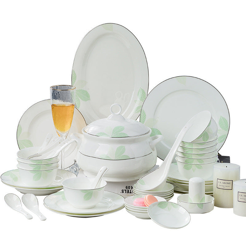 Porcelain Tableware Set for Modern Households