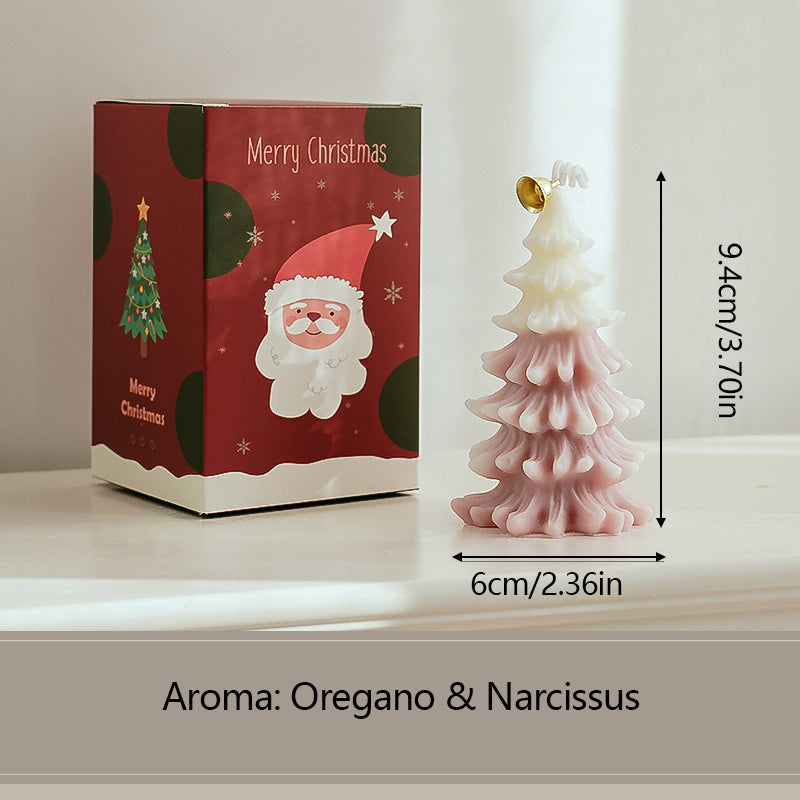 3D Xmas Tree Shaped Aromatherapy Candle for Holiday Decor