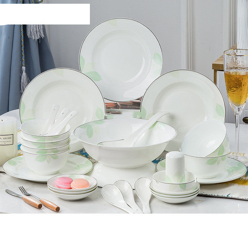 Porcelain Tableware Set for Modern Households