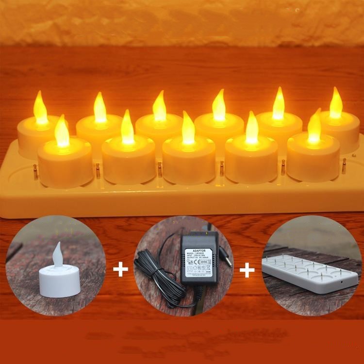 LED Rechargeable Flickering Tea Lights