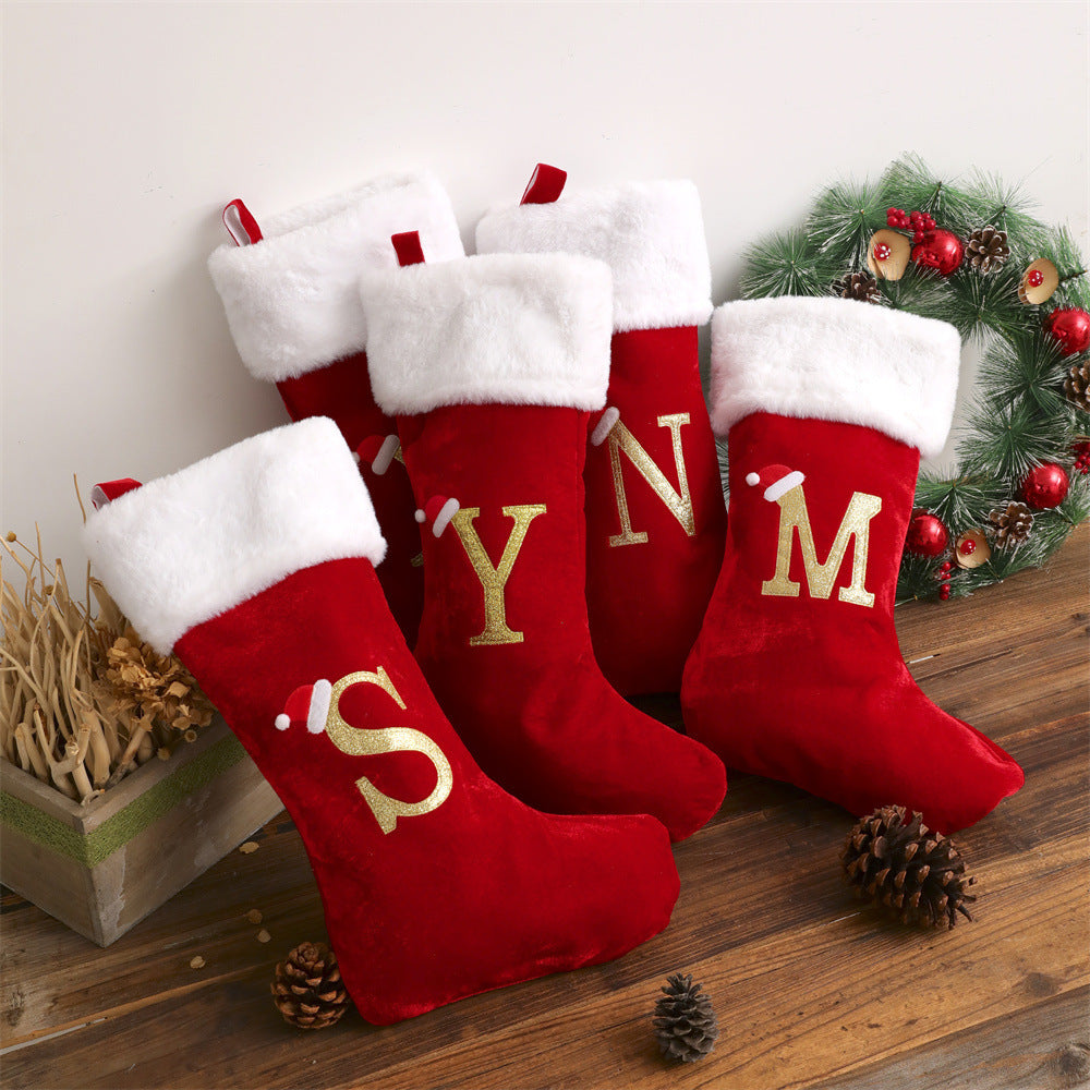 Festive Christmas Letter Stocking Pendant