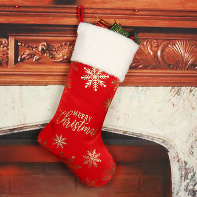 Festive Embroidered Christmas Stocking