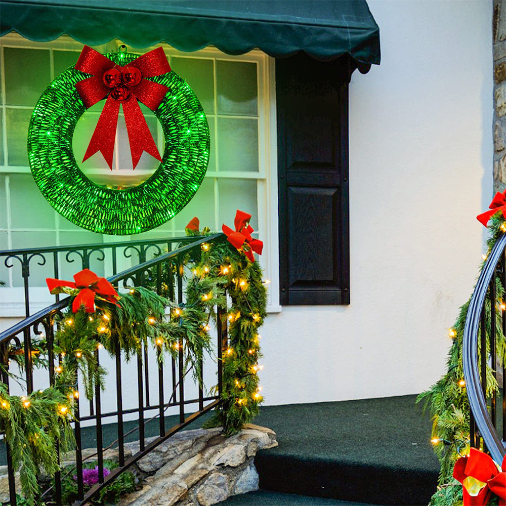 Christmas LED Luminous Garland with Bowknot