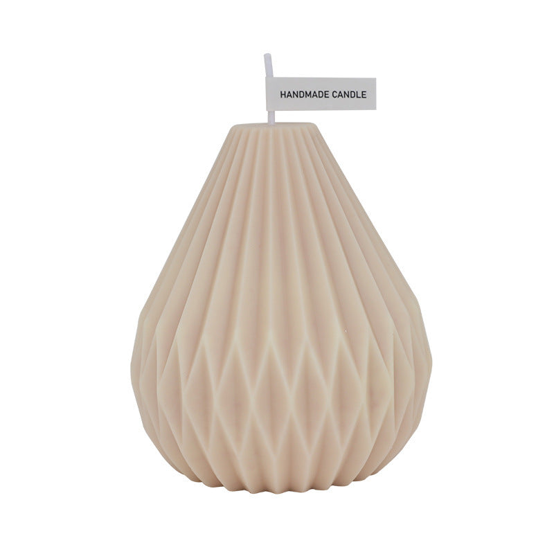 Nordic Style Geometric Lines Pear Shaped Aromatherapy Candle