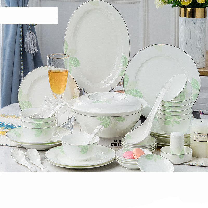 Porcelain Tableware Set for Modern Households