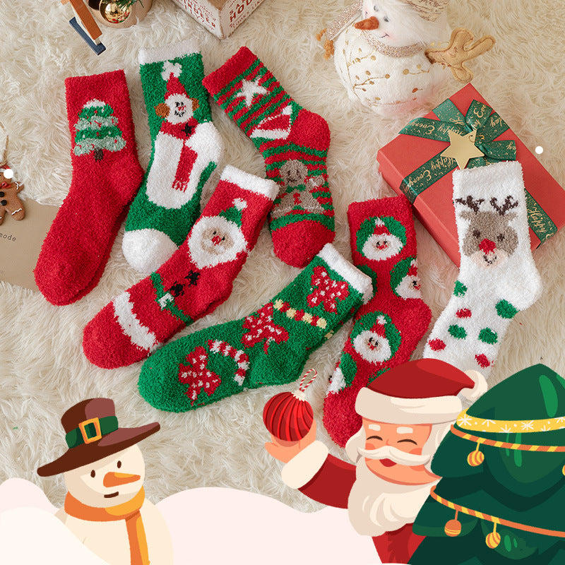 Cozy Children's Christmas Coral Fleece Stockings