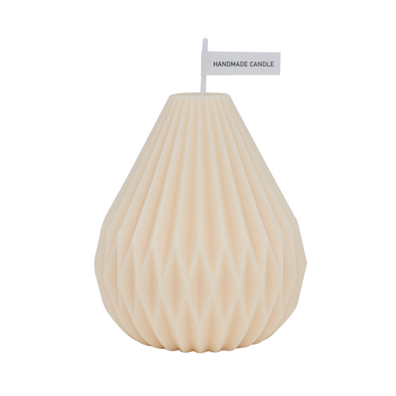 Nordic Style Geometric Lines Pear Shaped Aromatherapy Candle