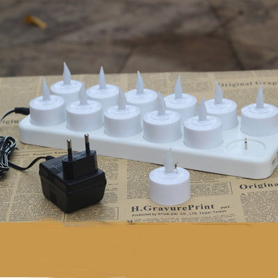 LED Rechargeable Flickering Tea Lights