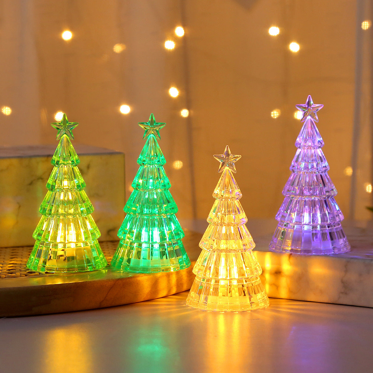 Christmas Tree Crystal Night Lamp