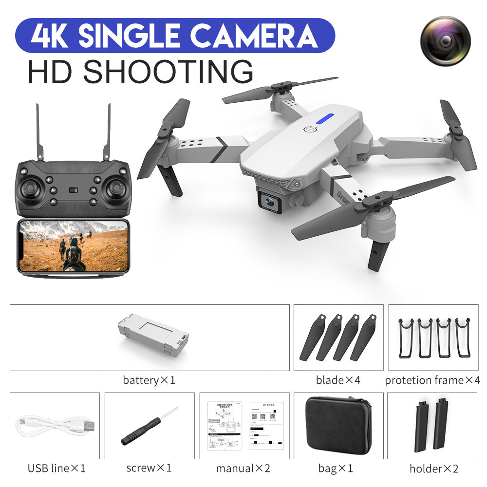 E88 Drone Aerial Photography HD 4K Dual Camera Remote Control Airplane Toy